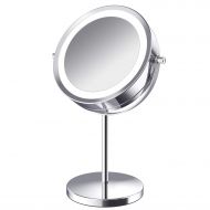 Gospire Lighted Makeup Mirror, 7 Inch Led Vanity Swivel Mirror 1x/10x Magnifying Double Sided Mirror With...