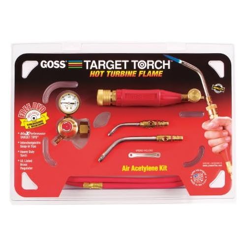  Goss KX-3B Soldering Brazing Torch Kit for B Acetylene Tanks with GA-3 and GA-11 Target Tips and Hot Turbine Flame