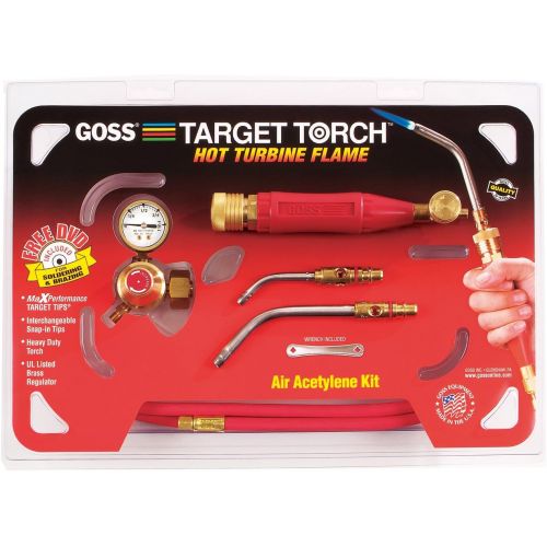  Goss KX-3B Soldering Brazing Torch Kit for B Acetylene Tanks with GA-3 and GA-11 Target Tips and Hot Turbine Flame