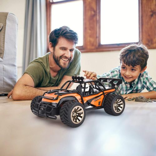  GotechoD Remote Control Truck RC Car Off Road 1:16 Scale Desert Buggy Vehicle 2.4GHz 2WD Radio Controlled High Speed Electric Race Truck Hobby Crawler with 2 Recharger Batteries 1