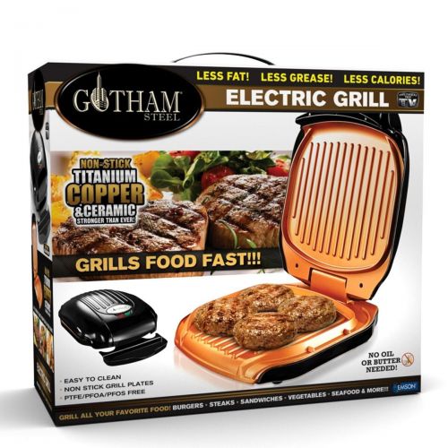  Gotham Steel Low Fat Multipurpose Grill with Nonstick Copper Coating  As Seen on TV