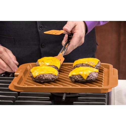  As Seen on TV Gotham Steel Double Grill Aluminum Pan, 11.5 inches
