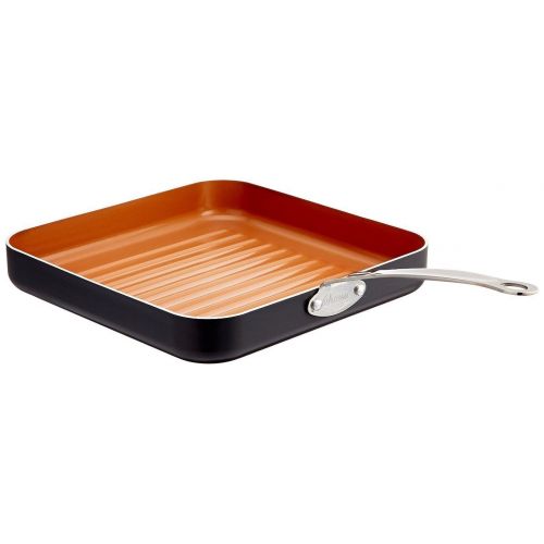  Gotham Steel 10.5” Non-Stick Copper Grill Pan with Ti-Cerama Surface As Seen on TV