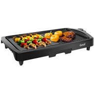 [아마존베스트]Gotoll Electric table grill with 2 cooking areas, table barbecue grill with temperature control, non-stick coating, grease drip tray, 1800 W, electric grill for indoor balcony