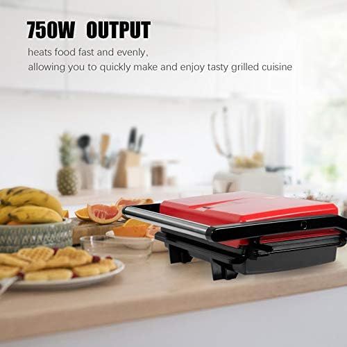  [아마존베스트]Gotoll Mini contact grill, sandwich toaster, panini grill, panini sandwich maker, electric grill multifunctional, small table grill, non-stick coating, light indicator, 750 W, mult