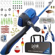 Gotrak Kids Fishing Pole Set (74 Pieces) Kids Fishing Poles for Boys Under 10 - Youth Fishing Pole - Best Fishing Pole for Kids - Toddler Fishing Pole - Boys Fishing Pole Kids 4-8