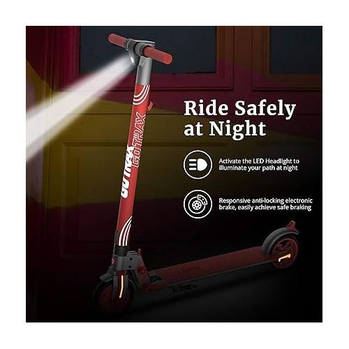  Gotrax Kids Electric Scooter, Max 9.4/12MPH Speed & 7/10 Miles Range, Solid Wheel with Digital LED Display Electric Kick Scooter for Teenagers Ages 6+