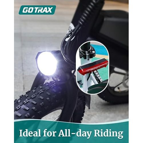  Gotrax S3 Electric Bike, 16x3.0 Fat Tire Electric Bicycle Adults, 750W Peak Motor, Max Range 25 Miles, Up to 20 Mph, Removable Battery, Adjustable Seat, Folding Electric Bike for Adults/Teens 13+