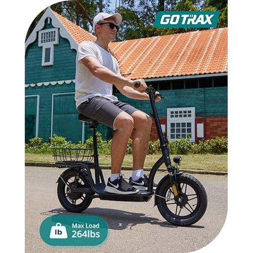  Gotrax FLEX ULTRA Electric Scooter with Seat for Adult, 25 Miles Range &20Mph Power by 500W Motor, 14