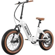 Gotrax F5 Folding Electric Bike with 48V 13.6Ah LG Battery, 70Miles(Pedal-Assist1) & 20MPH Power by 500W, LCD Display&5 Pedal-Assist Levels, Shimano7-Speed & Front Suspension for Fat Tire E-Bike,White