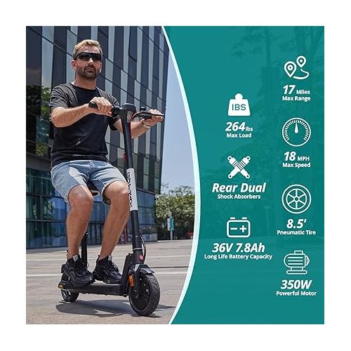  Gotrax APEX MAX Electric Scooter with Saddle Seat, 8.5