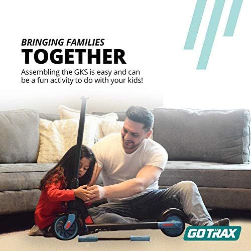  Gotrax GKS Electric Scooter for Kids Age of 6-12, Kick-Start Boost and Gravity Sensor Kids Electric Scooter, 6 Wheels UL Certified E Scooter