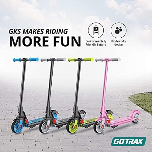  Gotrax GKS Electric Scooter for Kids Age of 6-12, Kick-Start Boost and Gravity Sensor Kids Electric Scooter, 6 Wheels UL Certified E Scooter