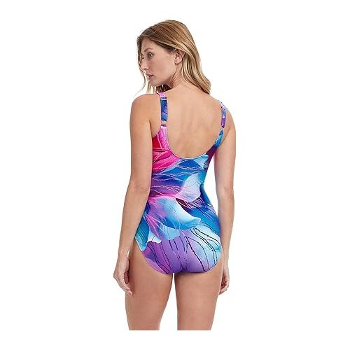  Gottex Women's Standard Golden Blossom Square Neck One Piece