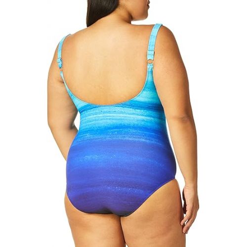 Gottex Women's Shaped Square Neck One Piece Swimsuit