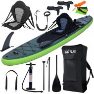 Goture 11336 Inflatable Stand Up Paddle Board, Fishing Paddle Board, Double Layer Fishing SUP with Full Accessories, Extra Width, Non-Slip Deck, Camera Mount, Travel Backpack for A