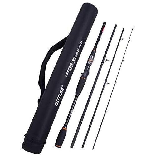  [아마존베스트]Goture Fishing Rods Spinning Rods Casting & Spinning Portable 2 & 4 Sections Lightweight Carbon Fibre M Power MF Action 2.01-2.13 m