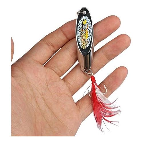  Goture Long Distance Cast Metal Spoon Fishing Lures （Pack of 10）