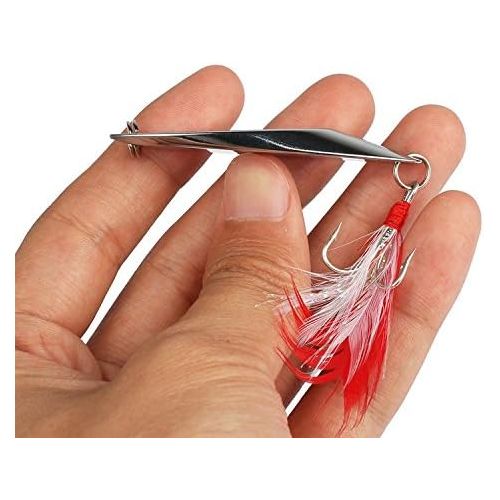  Goture Long Distance Cast Metal Spoon Fishing Lures （Pack of 10）