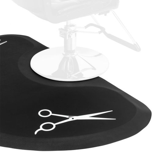  Goujxcy Anti-fatigue Salon Mat 3′x5′x1/2 Beauty Salon Semicircle Anti-fatigue Salon Mat Scissors Pattern Comfort Barber Shop Beauty Floor Mats under Styling Chair
