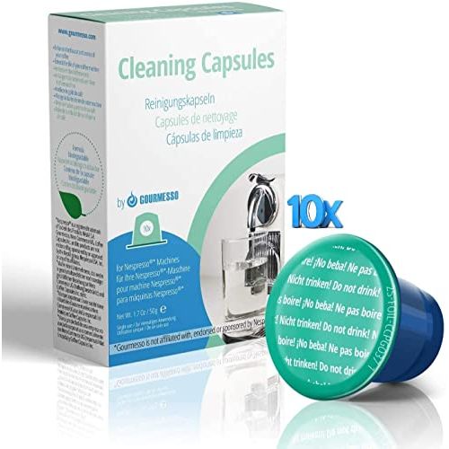  Gourmesso Cleaning Capsules for Nespresso Machines Cleaning Kit - 10 Cleaning Pods for Nespresso Original Machines Cleaner for Better Tasting Coffee