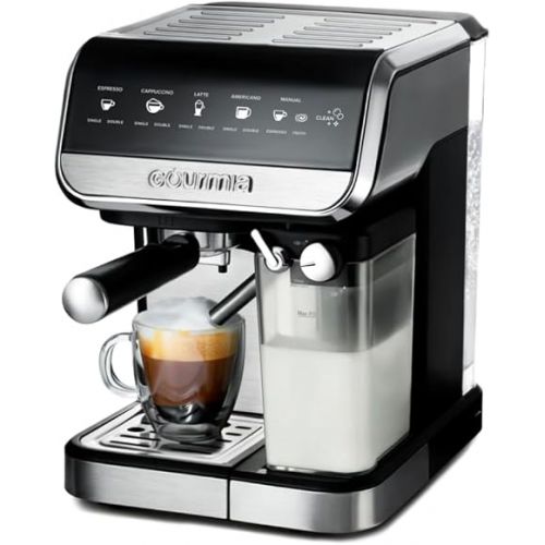  Gourmia GCM4230 8-in-1 One-Touch Espresso, Cappuccino, Latte & Americano Maker with Automatic Frothing