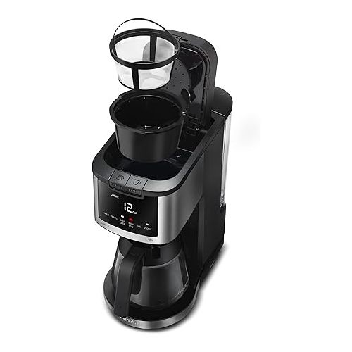  Gourmia 2-in-1 Single Serve Pod + 12-Cup Coffee Maker with Adjustable Up To 4-Hour Keep Warm