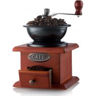 Gourmia GCG9310 Manual Coffee Grinder Artisanal Hand Crank Coffee Mill With Grind Settings & Catch Drawer 11.5 x 11.5 x 17.5 cm: Kitchen & Dining