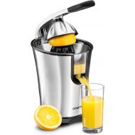 Gourmia EPJ100 Electric Citrus Juicer Stainless Steel 10 QT 160 Watts Rubber Handle And Cone Lid For Easy Use One-Size-Fits-All Juice Cone For Easy Storage. - 110V