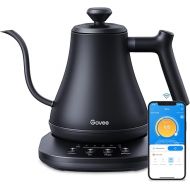 Govee Smart Electric Kettle, WiFi Variable Temperature Gooseneck, Pour Over Coffee & Tea Kettle, Alexa Control, 1200W Quick Heating, Auto Shut Off, 100% Stainless Steel, 0.8L, Matte Black