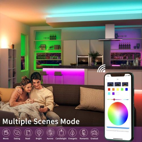  [아마존 핫딜] Smart LED Strip Lights, Govee RGBWW WiFi Light Strip Works with Alexa Google Home, 16 Million Colors, Warm White and Cool White, Wake-Up Lighting App Control for Bedroom, Living Ro