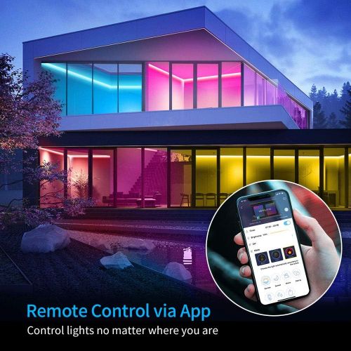  [아마존 핫딜] Govee Smart WiFi LED Strip Lights Works with Alexa, Google Home Brighter 5050 LED, 16 Million Colors Phone App Controlled Music Light Strip for Home, Kitchen, TV, Party, for iOS an