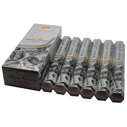  인센스스틱 Govinda Incense - Atrae Dinero (Attract Money) - 120 Incense Sticks, Premium Incense, Masala Coated