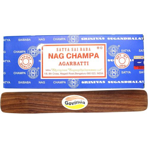  인센스스틱 Govinda - Bangalore (BNG) Nag Champa Argarbatti 250 Grams with Incense Holder