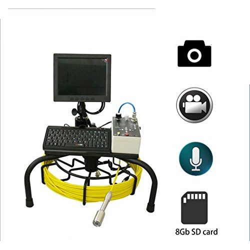  Gowe GOWE 8 inch LCD screen portable handheld sewer video inspection camera with 60m cable and DVR recording function