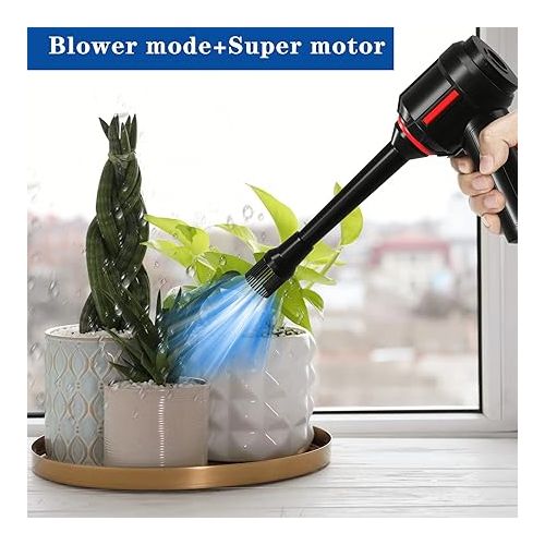  Computer Vacuum Cleaner - Powerful Motor - Electric Air Duster - Compressed Air for Keyboard & Car