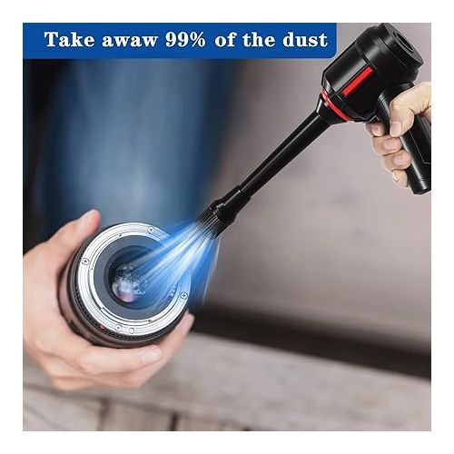  Computer Vacuum Cleaner - Powerful Motor - Electric Air Duster - Compressed Air for Keyboard & Car