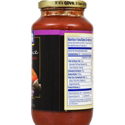 Goya Foods Pasta Sauce All Natural Chunky, Garlic & Cilantro, 25 Ounce (Pack of 12)