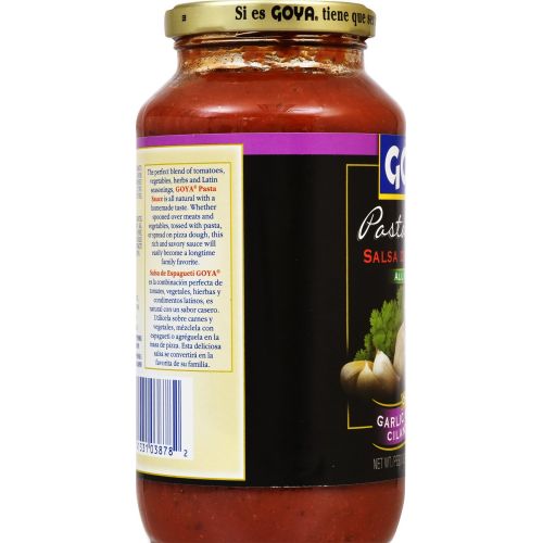  Goya Foods Pasta Sauce All Natural Chunky, Garlic & Cilantro, 25 Ounce (Pack of 12)