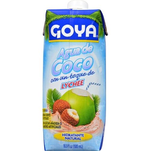  Goya Foods Coconut Water with Lychee, 16.9 Ounce (Pack of 24)