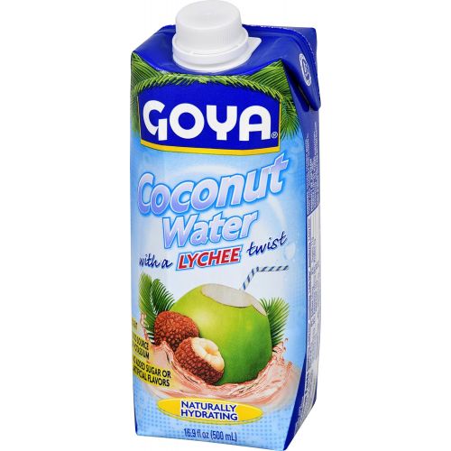  Goya Foods Coconut Water with Lychee, 16.9 Ounce (Pack of 24)