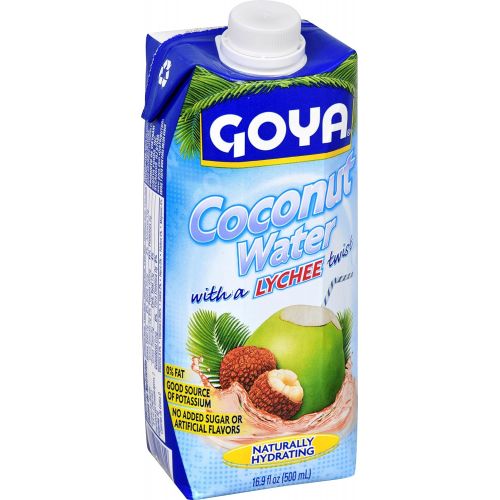  Goya Foods Coconut Water with Lychee, 16.9 Ounce (Pack of 24)