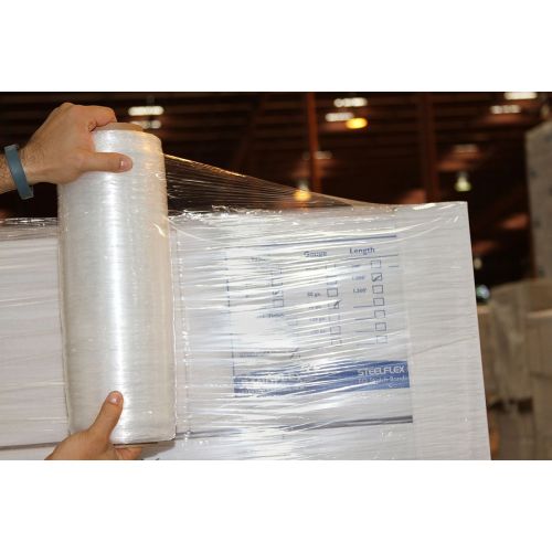  Gpack Pre Stretch wrap Film 15 x 1500 Pre stretched Plastic film with Folded Edge, Clear Hand Pre-Stretched Wrap Film 8.6 micron Shrink Wrap Film Plastic Pallet Wrap 4 Rolls Pack