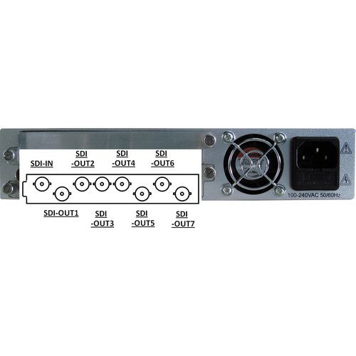  Gra-Vue MVIO VSD-HD 1 x 7 HD/SD-SDI/ASI Digital Video Signal Distribution Amplifier with Reclocking