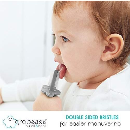  [아마존베스트]Grabease Double Sided Toothbrush  Baby Toothbrush for 6 Months to 4 Years Old with Soft Bristles ...