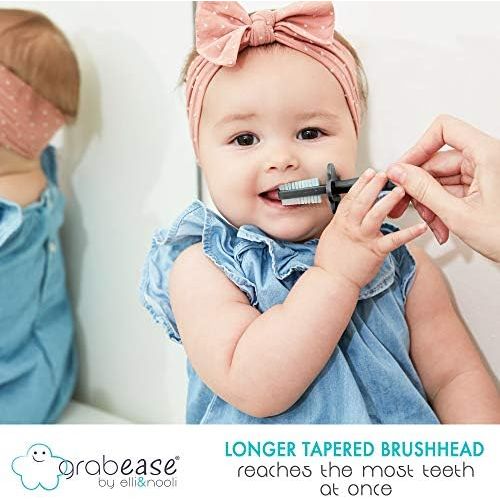  [아마존베스트]Grabease Double Sided Toothbrush  Baby Toothbrush for 6 Months to 4 Years Old with Soft Bristles ...