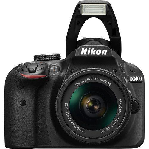  Grace Photo Nikon D3400 DX-format Digital SLR wAF-P DX NIKKOR 18-55mm f3.5-5.6G VR Lens + 3pc Filter Kit + Professional Accessory Bundle