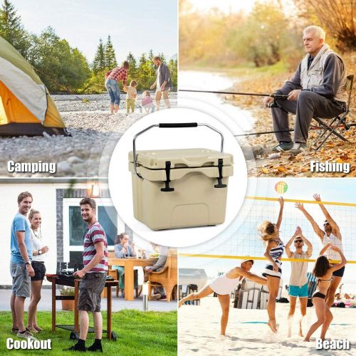  GraceShop 16 Quart Portable Ice Cooler with 24 Cans If You are Still Worried About Food Will be Spoiled When You are Taking Part in Outdoor Activities, This ice Cooler is Your Idea