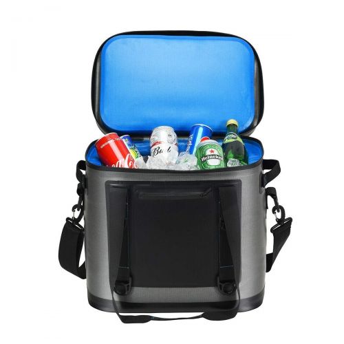  GraceShop Dark Grey Portable Cooler Bag Leak-Proof Insulated Water-Resistant for Camping Our Portable Cooler Bag Follows You to Any Campsite You go