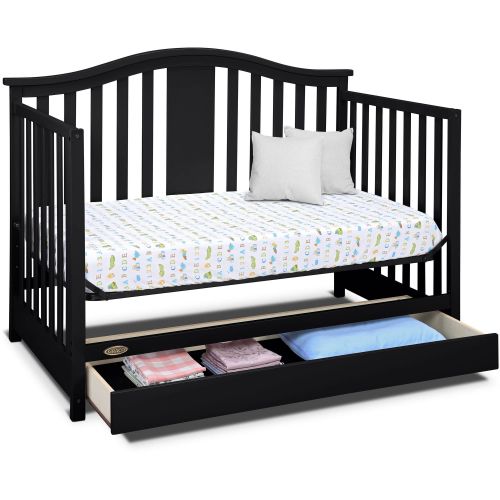 그라코 Graco Solano 4 in 1 Convertible Crib with Drawer Pebble Gray